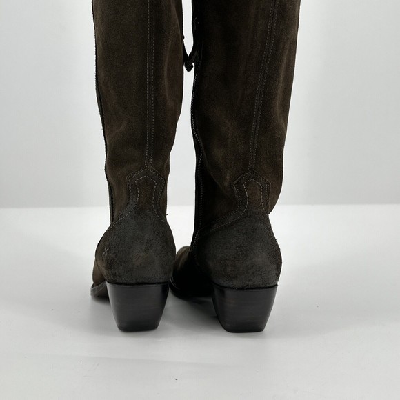 Frye Sacha Womens Size 8.5 B Over The Knee OTK Riding Western Boots Cognac Brown - Picture 7 of 12